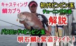 【キャスティング 鯛ラバ（タイラバ）】ビンビン玉で真鯛ヒット！～ファイトシーン・ビンビン玉のライトチューニング・カスタム方法のご紹介～ 兵庫県須磨沖 明石海峡 2015.8.16 